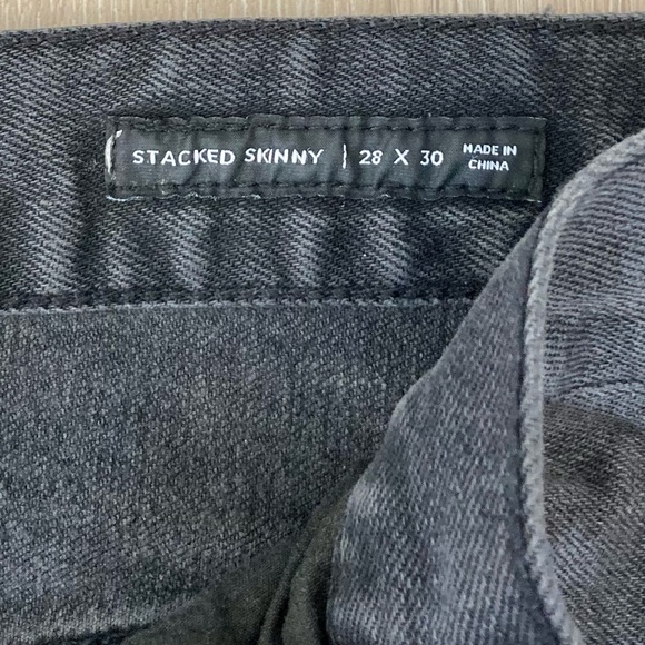 PacSun Stacked Skinny High-Rise Faded Black Jeans - Picture 5 of 7
